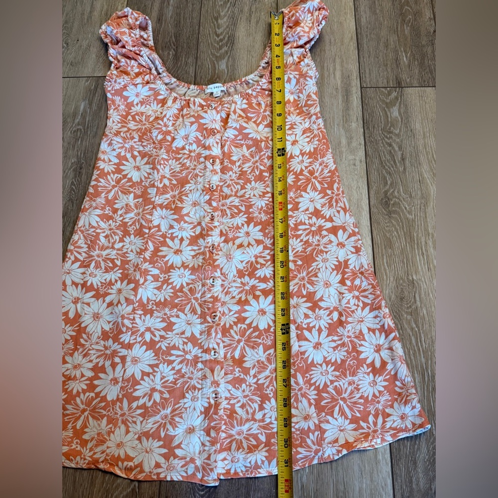 Blu Pepper Super Cute Button Front Mini Dress - image 3